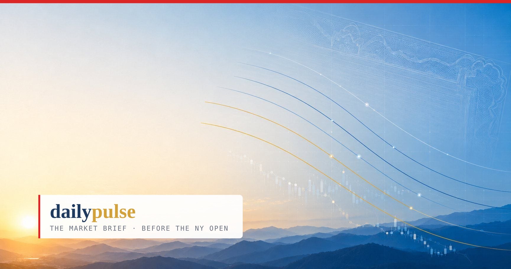 Daily Pulse cover — soft declining curves over a banknote engraving: real yields, TIPS and the credit tape before the Fed decision